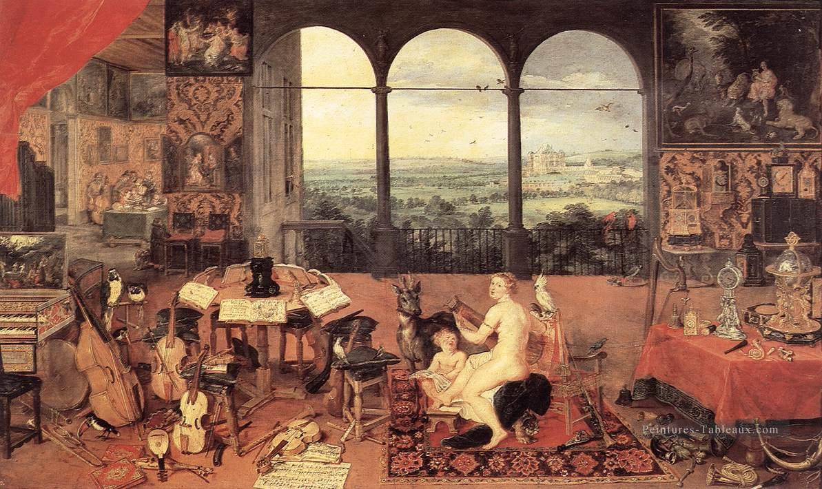 Le sens de l’ouïe flamande Jan Brueghel l’Ancien Peintures à l'huile
